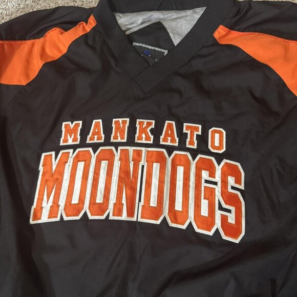 Mankato MoonDogs Jacket Mens Large Black Orange Baseball MILB Pullover Holloway - Picture 2 of 9